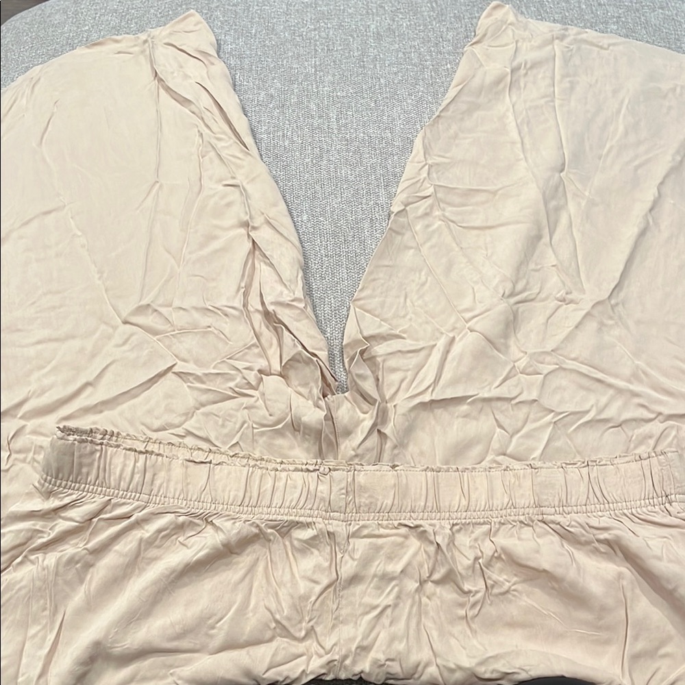 H&M Light Beige Relaxed Fit Trousers